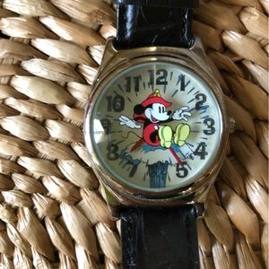 Vintage Disney Classic Mickey Adventures Watch Firefighter
